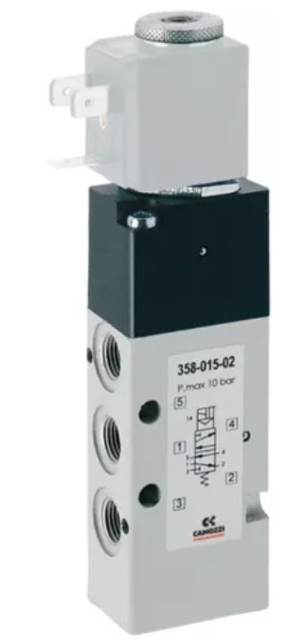 Аналог пневмораспределитель с электромагнитным управлением Camozzi 358-015-02