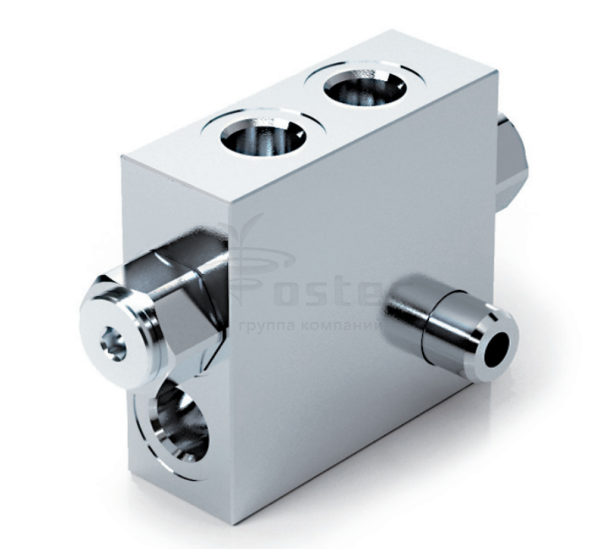 V0180/FLV - Сдвоенный обратный клапан с пилотным управлением (гидрозамок) VBPDE 3/8" A FLV