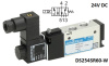 Пневмораспределитель с электромагнитным управлением G1/8'', 5/2, пружинный возврат, 24V DC