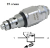 Предохранительный клапан прямого действия, картридж, 3/4”-16 UNF, 25л/мин, 63-200бар