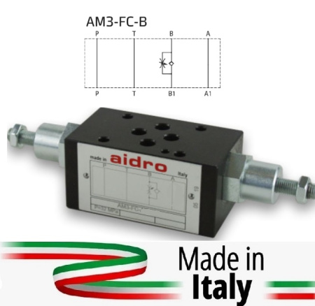 Дроссель модульного монтажа CETOP 3 в линии B. 320 бар.