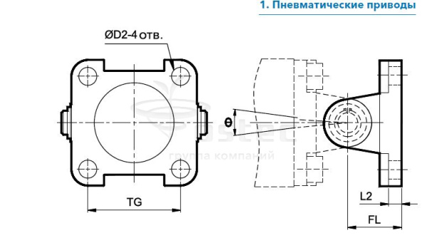 Кронштейн для настенного монтажа цилиндров диам. 160