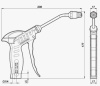 Пистолет обдувочный с соплом Лаваля на изогнутом стволе(120mm)