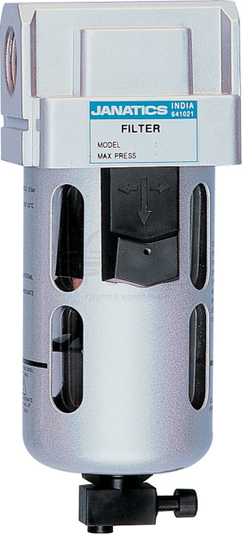 Фильтр, 1/2, 100мкм, стальной кожух, ручной слив