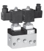 Пневмораспределитель с электромагнитным управлением G1/2'' Ду 12, 5/2 бистабильный, 2-10 бар, 48V DC с кнопкой ручного дублирования