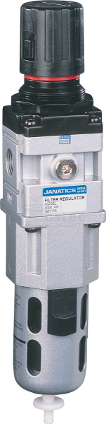 Фильтр-регулятор, G3/8", 40мкм, стальной кожух, полуавтоматический слив, 10бар