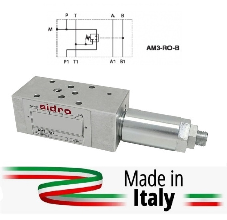 Редукционный клапан, модульный монтаж, CETOP 3, в линии B (10бар – 70бар)