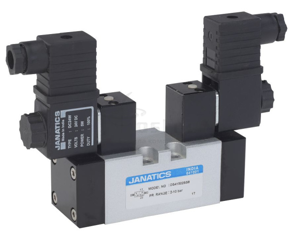 Пневмораспределитель ISO размер 1, 5/2 бистабильный, высокотемпературное исполнение, 24V DC