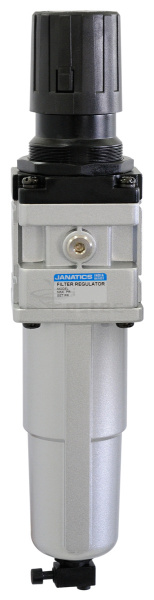 Фильтр-регулятор, 1/2, 40мкм, металлическая колба, ручной слив, 10бар