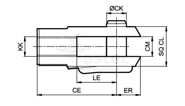 Вилка штока для цилиндров ISO15552 с диам. 160, 200