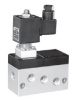 Пневмораспределитель с электромагнитным управлением G1/2'' Ду 12, 5/2, 2-10 бар, 220V AC с кнопкой ручного дублирования