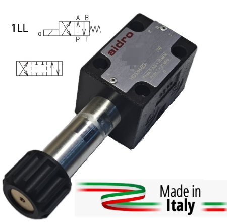 Гидрораспределитель с электромагнитным управлением серии HD33H-ES/10 CETOP 3 схема №1LL, 100 л/мин