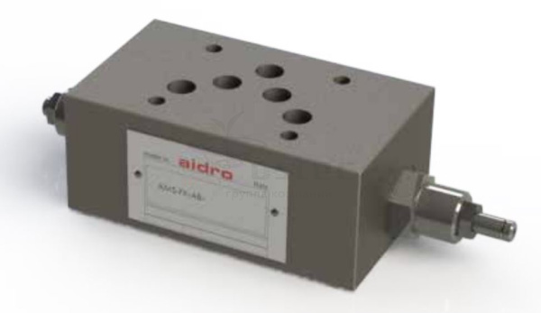 Дроссель модульного монтажа CETOP 5 в линии B. 320 бар, регулировка на входе