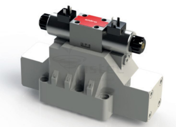 Гидрораспределитель с электромагнитным управлением серии HD8-ES CETOP 8 схема №76C, внутреннее управление, внутрениий слив, 24VDC